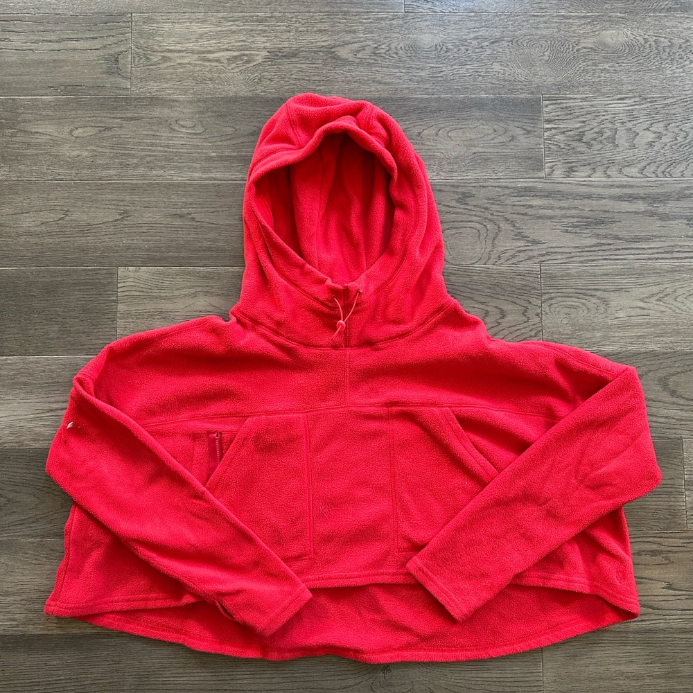 Free People Fleece Cropped Hoodie